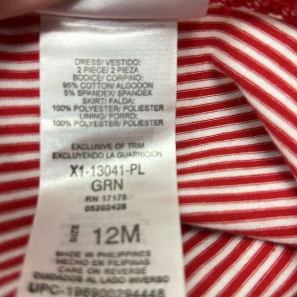 Iris and Ivy Nordstrom Green and Red Nutcracker dress with bloomers NWT 12 Month - Picture 14 of 15